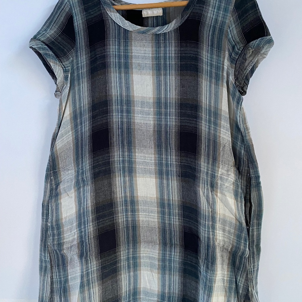 CP Shades Plaid Dress Medium with Pockets